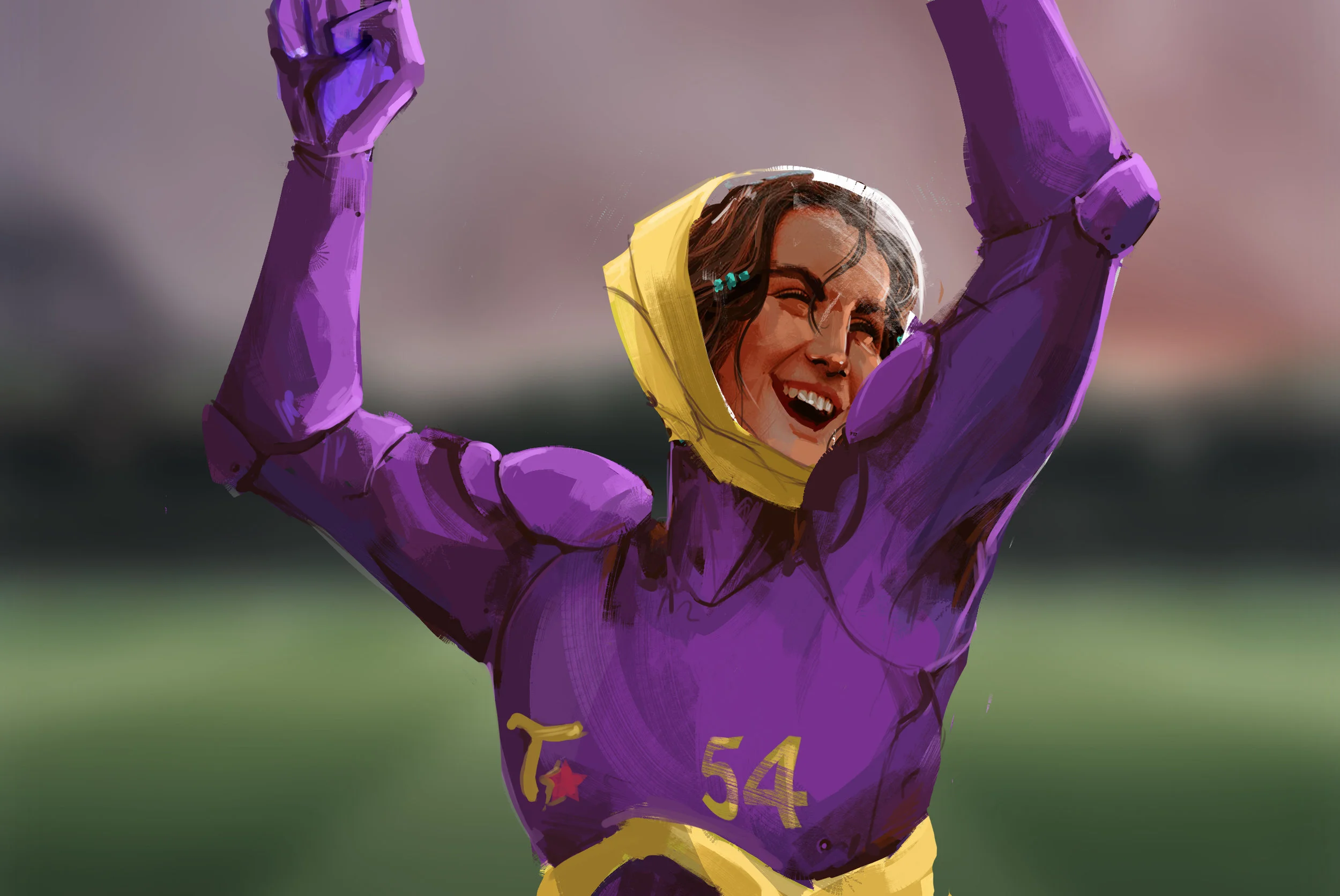 Ware celebrates after her amazing performance at Al’amal