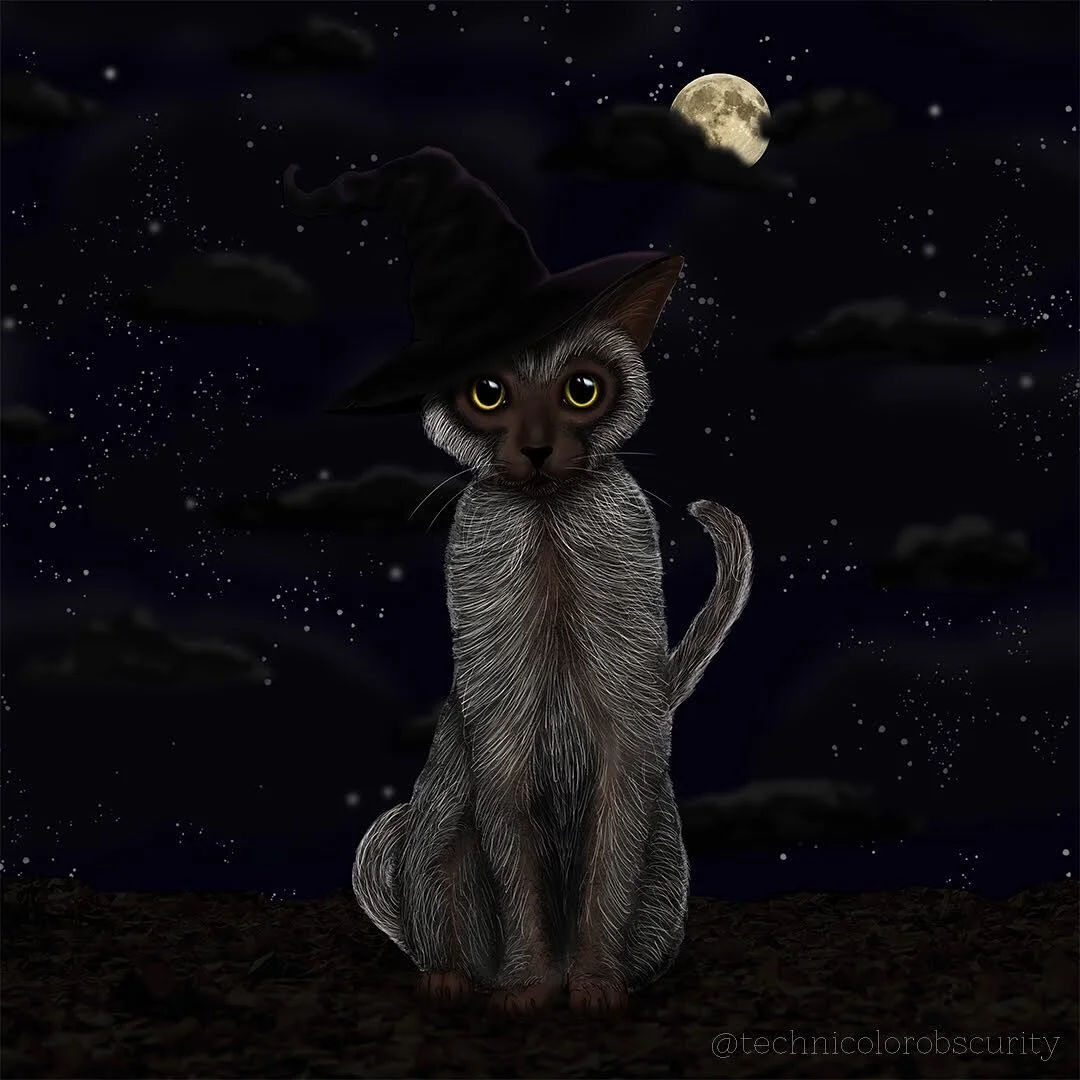 Day 1 of #drawlloween2020 (better late than never). I combined the prompts of werewolf and season of the witch. #lykoicat