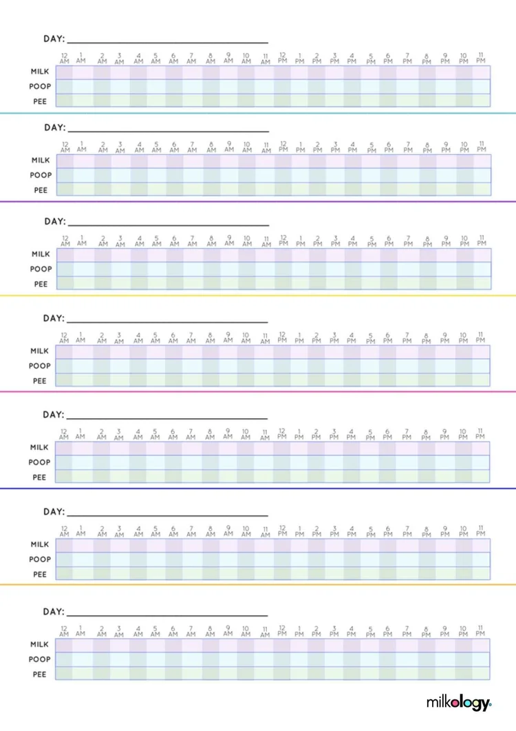 Free Printable Breastfeeding and Diaper Log! — Milkology®