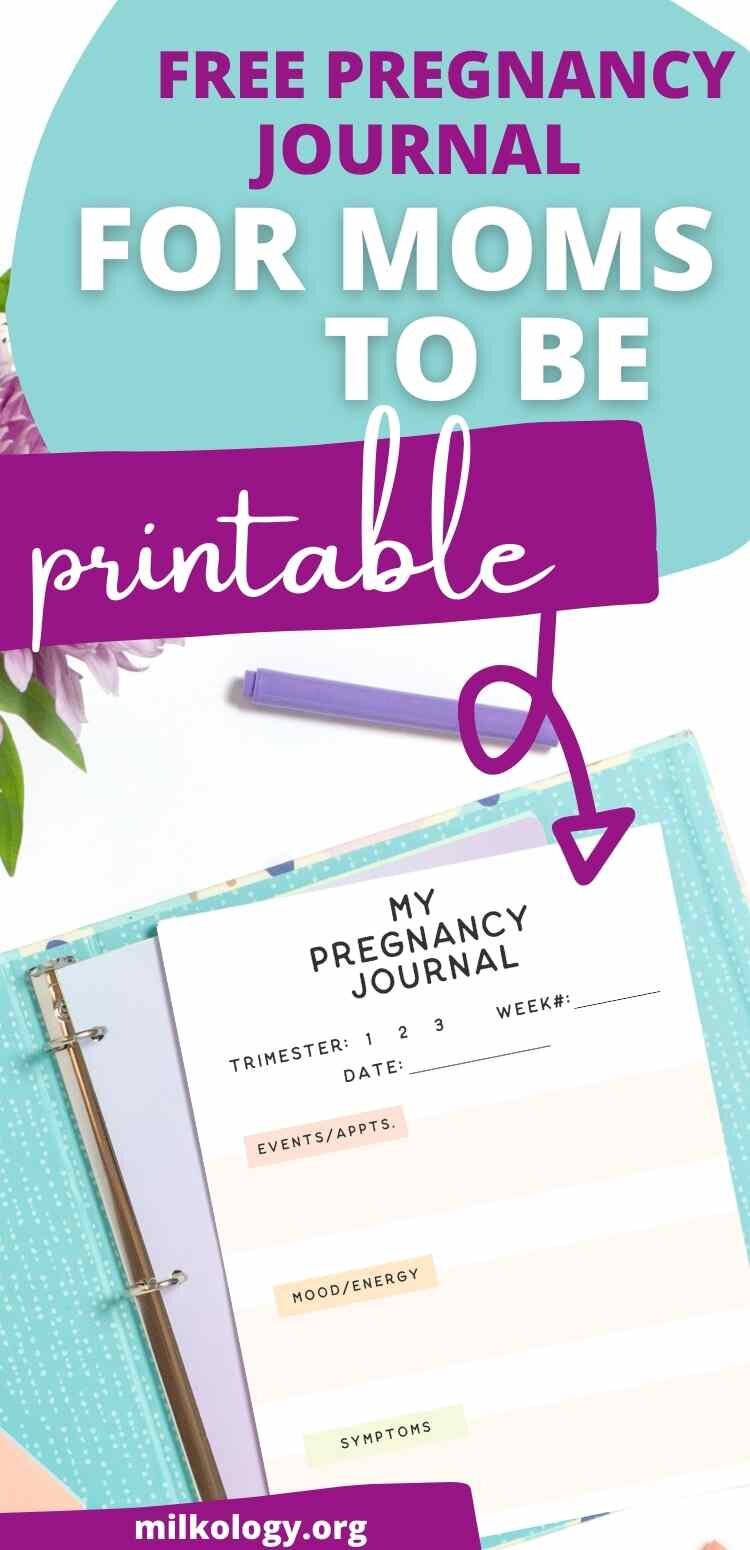 Free Printable Pregnancy Journal Template Milkology 