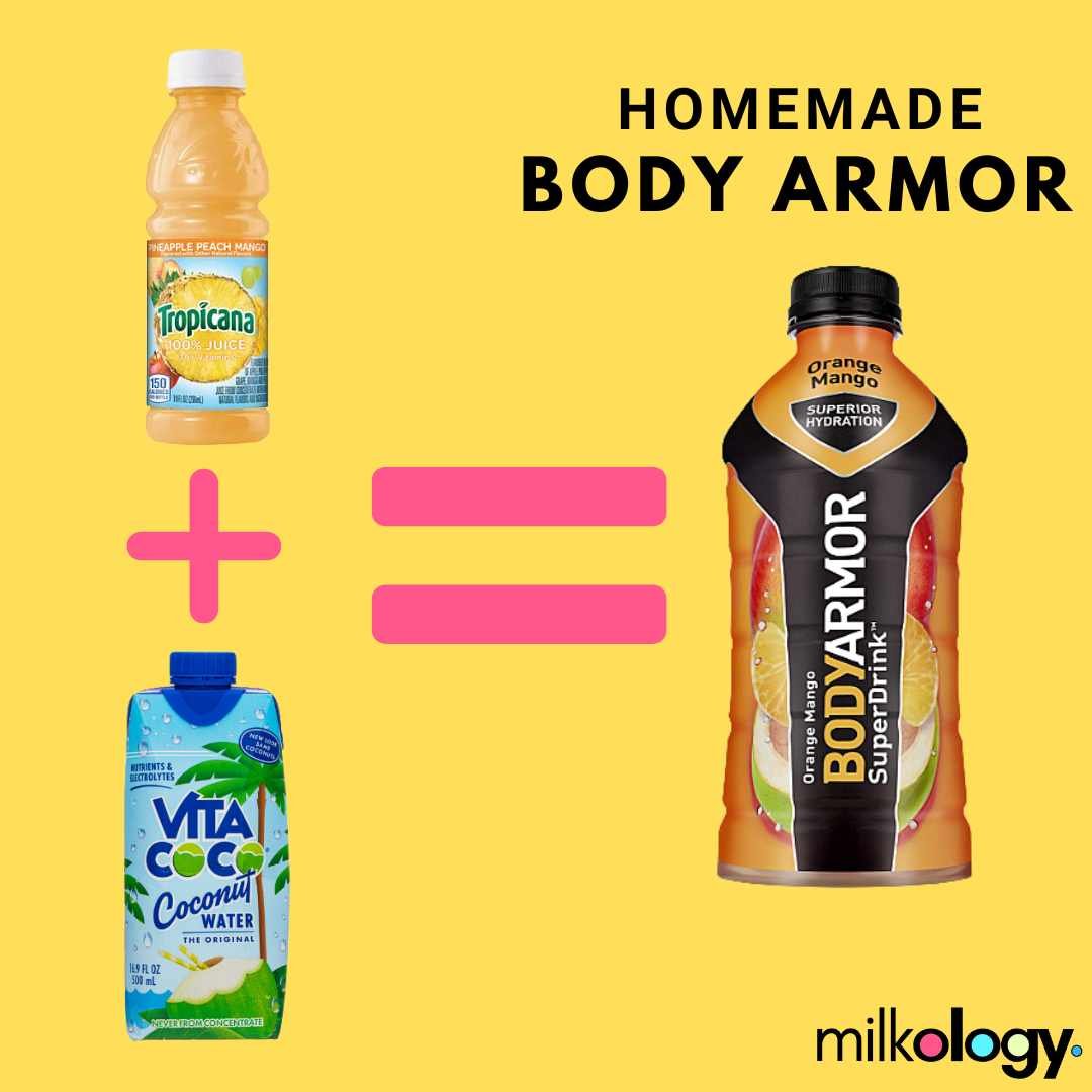 Body armor drinks for lactation