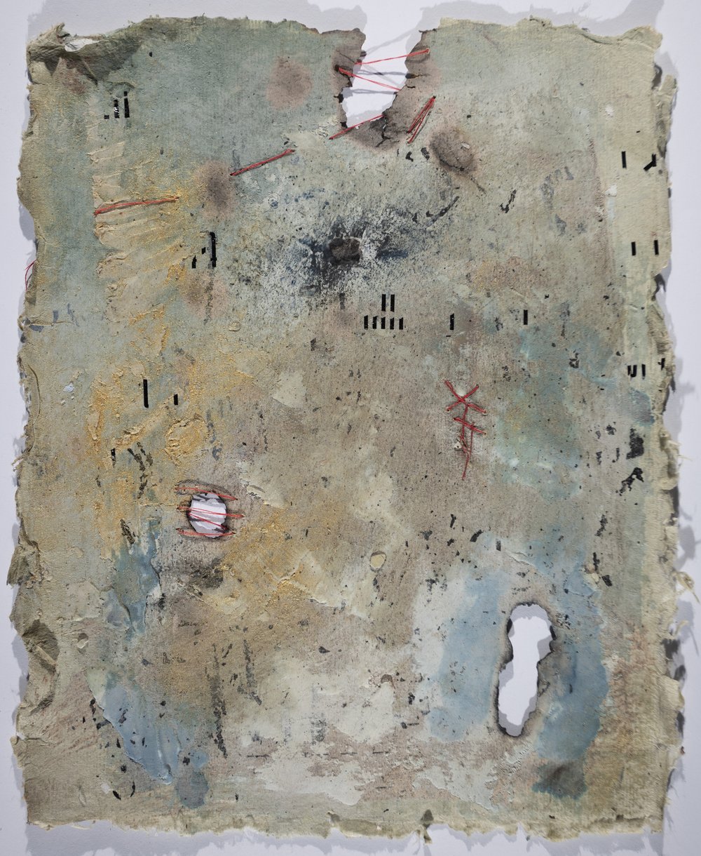 6.Pressman_Manuscript 2 oil, thread,smoke,ink, on handmade paper_17.5 x 15_2022_1350.00.jpg