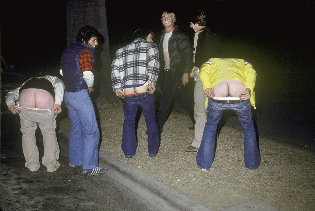 Drunk guys mooning the photographer