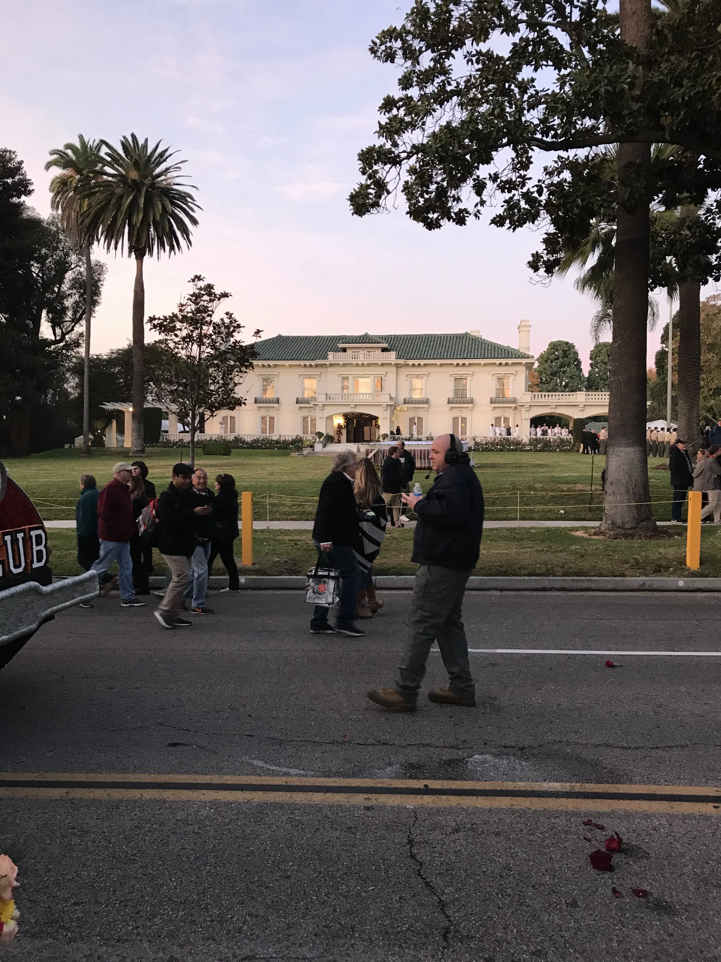 The Wrigley Mansion (shown here) is the headquarters of the New Year's Rose Parade.