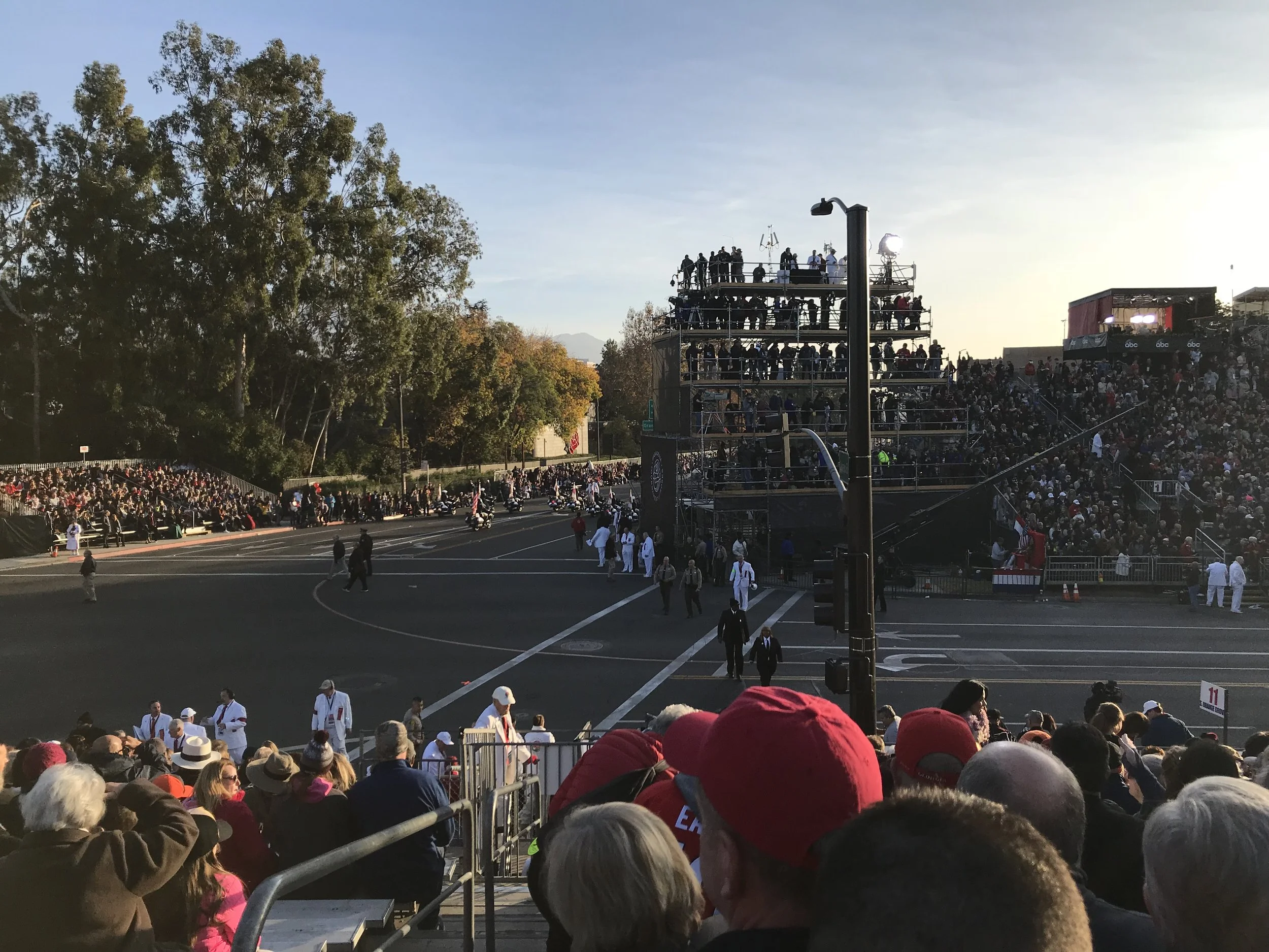 My seat was located in a prime spot, where we got to witness the floats turn the first corner on Colorado Blvd.