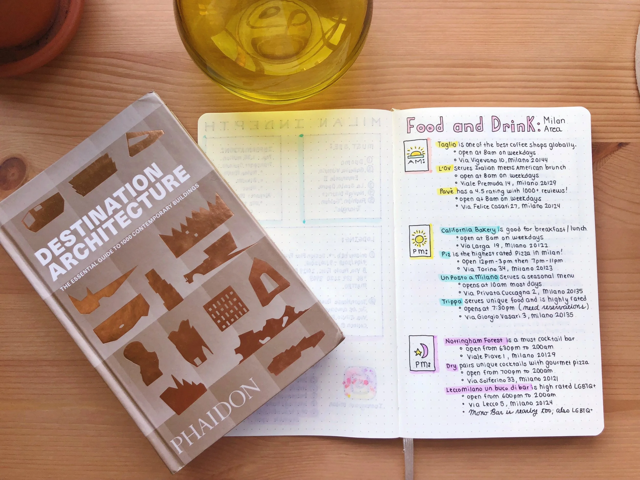 Another shot of the travel journal! So many people have given us great recommendations for our trip to Italy, so I made sure to write down some of the most promising ones (leave some comments on this blog post if you have some travel tips for Northern Italy, too)!
