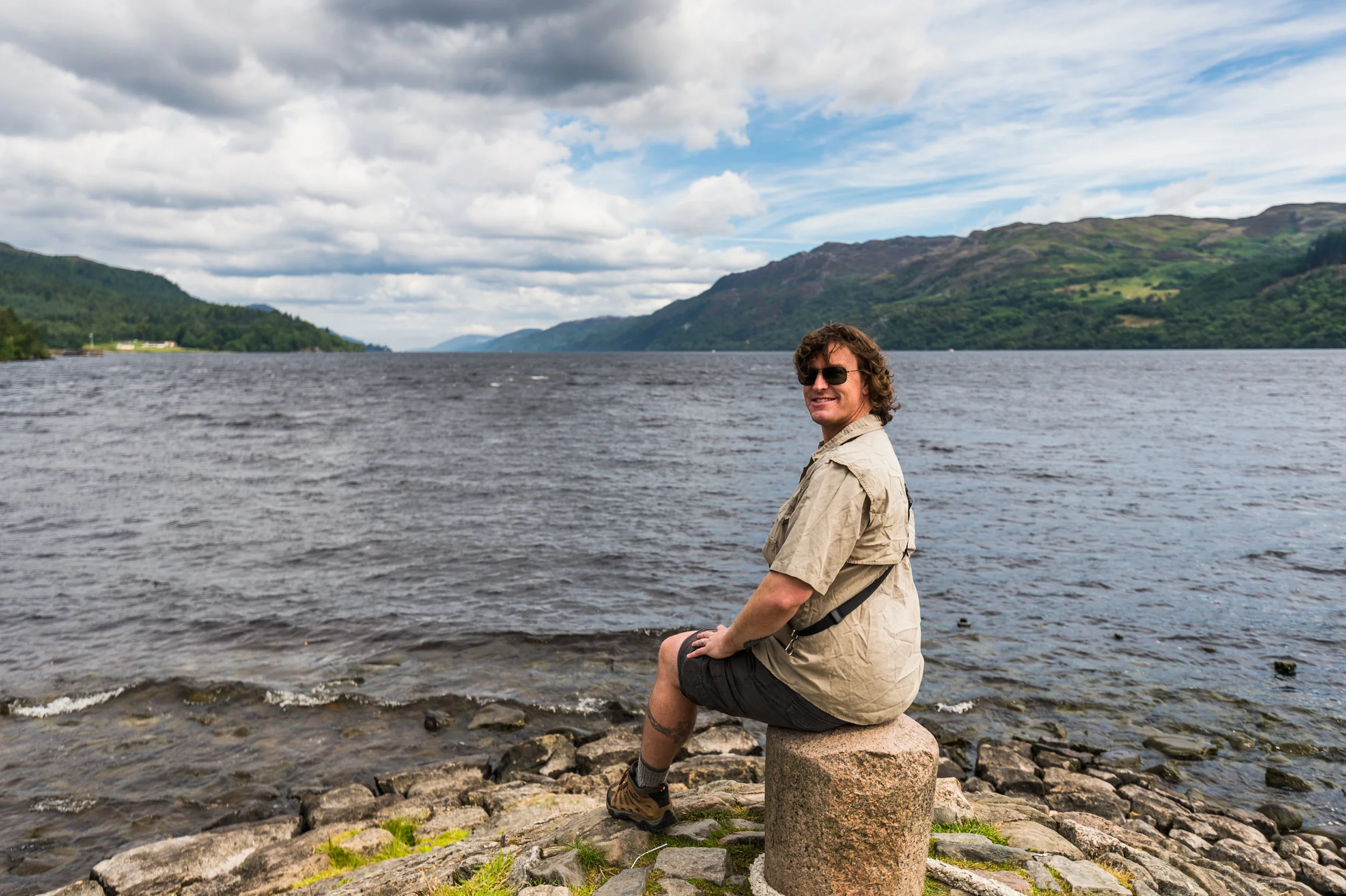 Curly locks with Nessie. Fort Augustus, August 2016