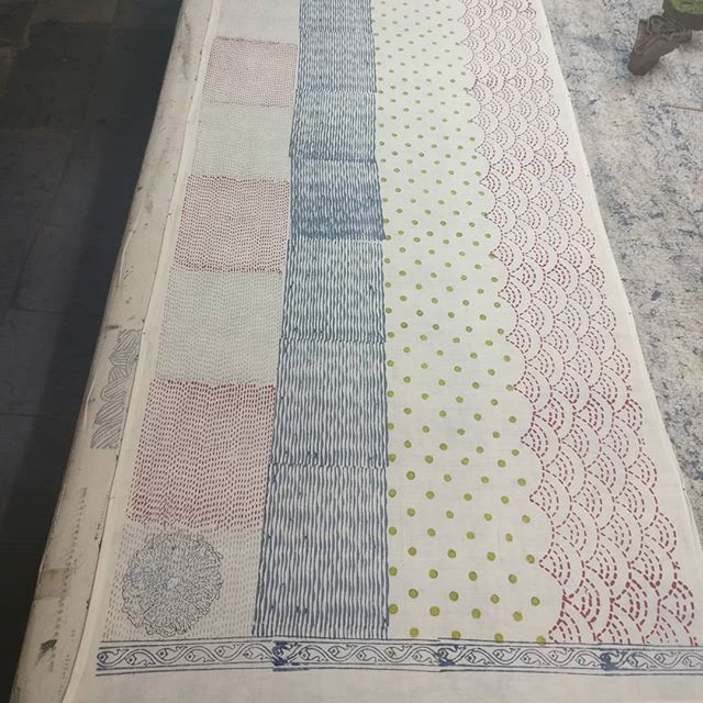 Block printing on cotton...