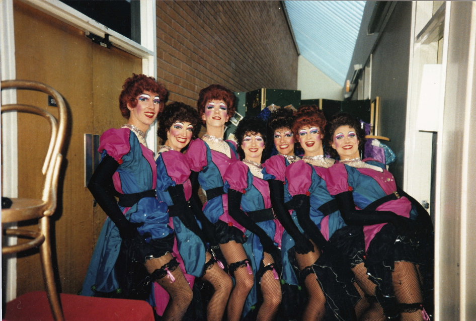 Justine 1st on right-Can Can Outfit- La Cage Aux Folles 92 .jpg