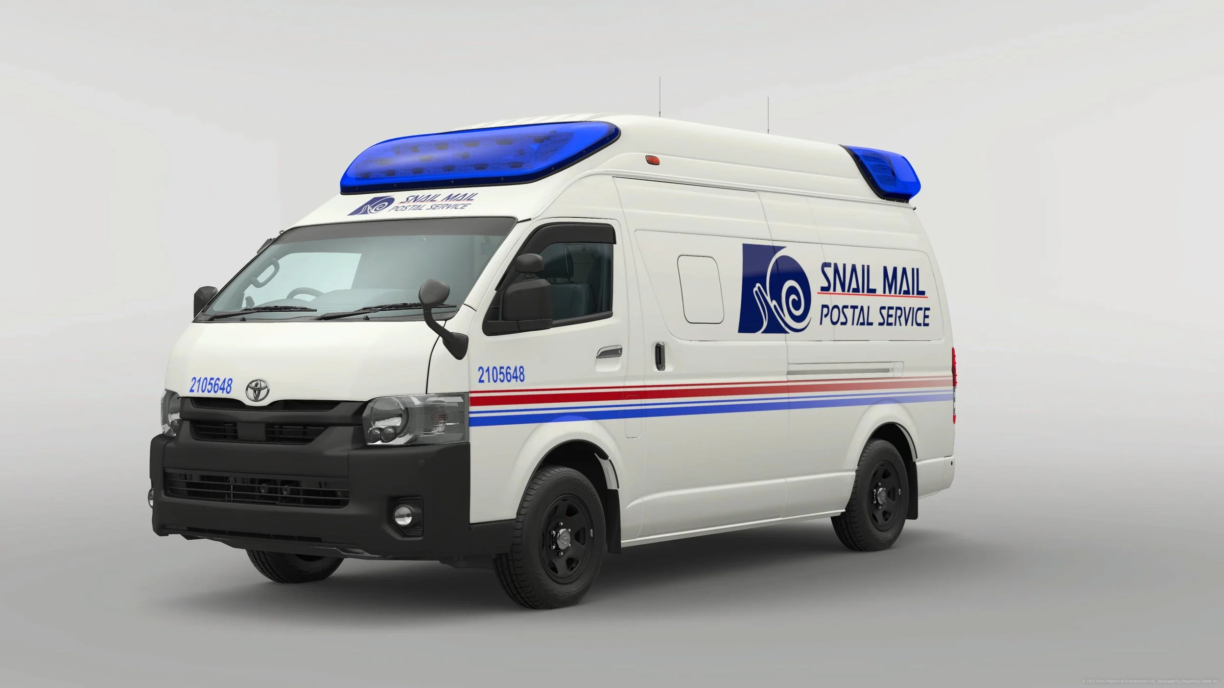  Snail Mail Delivery Van. (Toyot Hiace)   ‘Slowly, but surely your mail will be in the best condition, guaranteed.’ 