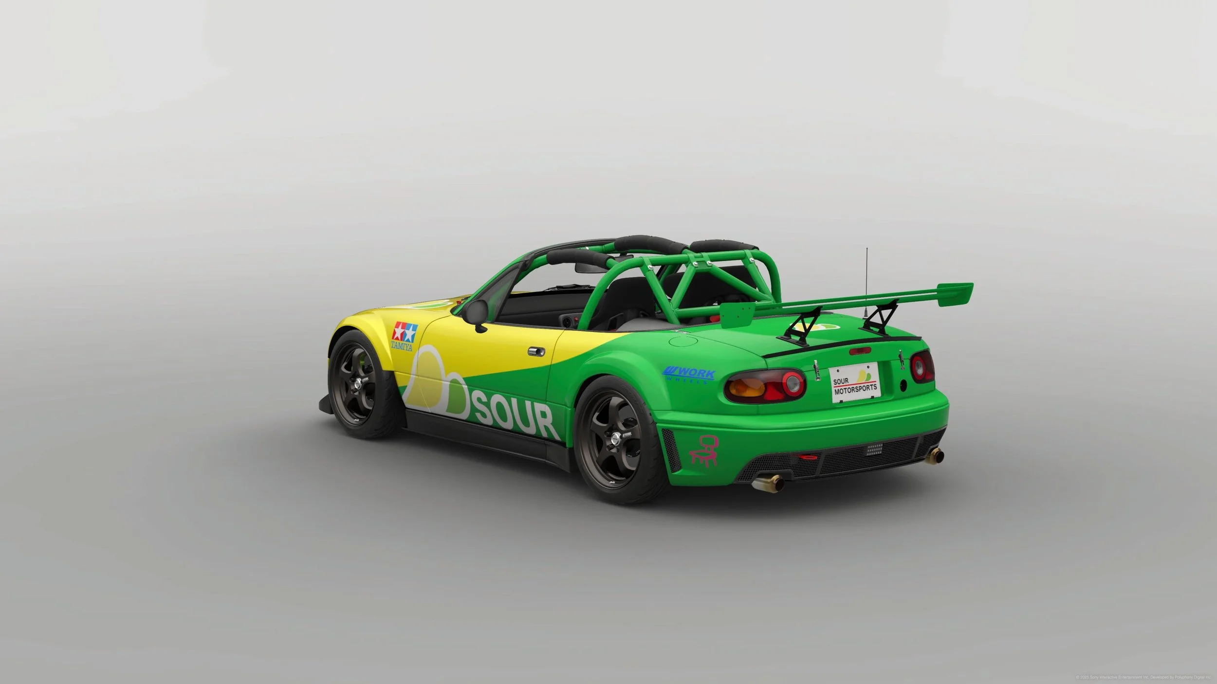  Mazda Miata (NA) sporting the Official Sour Motorsport Livery. 