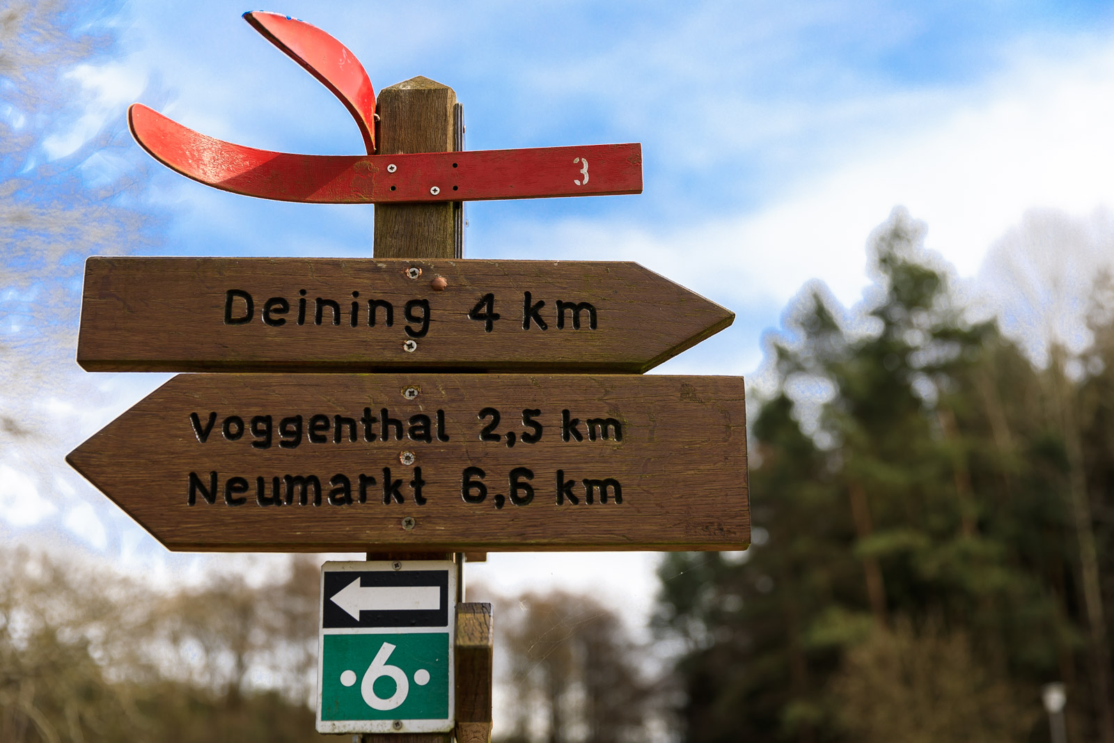 Loipenparadies Lengenbachtal, Schilder für den Weg