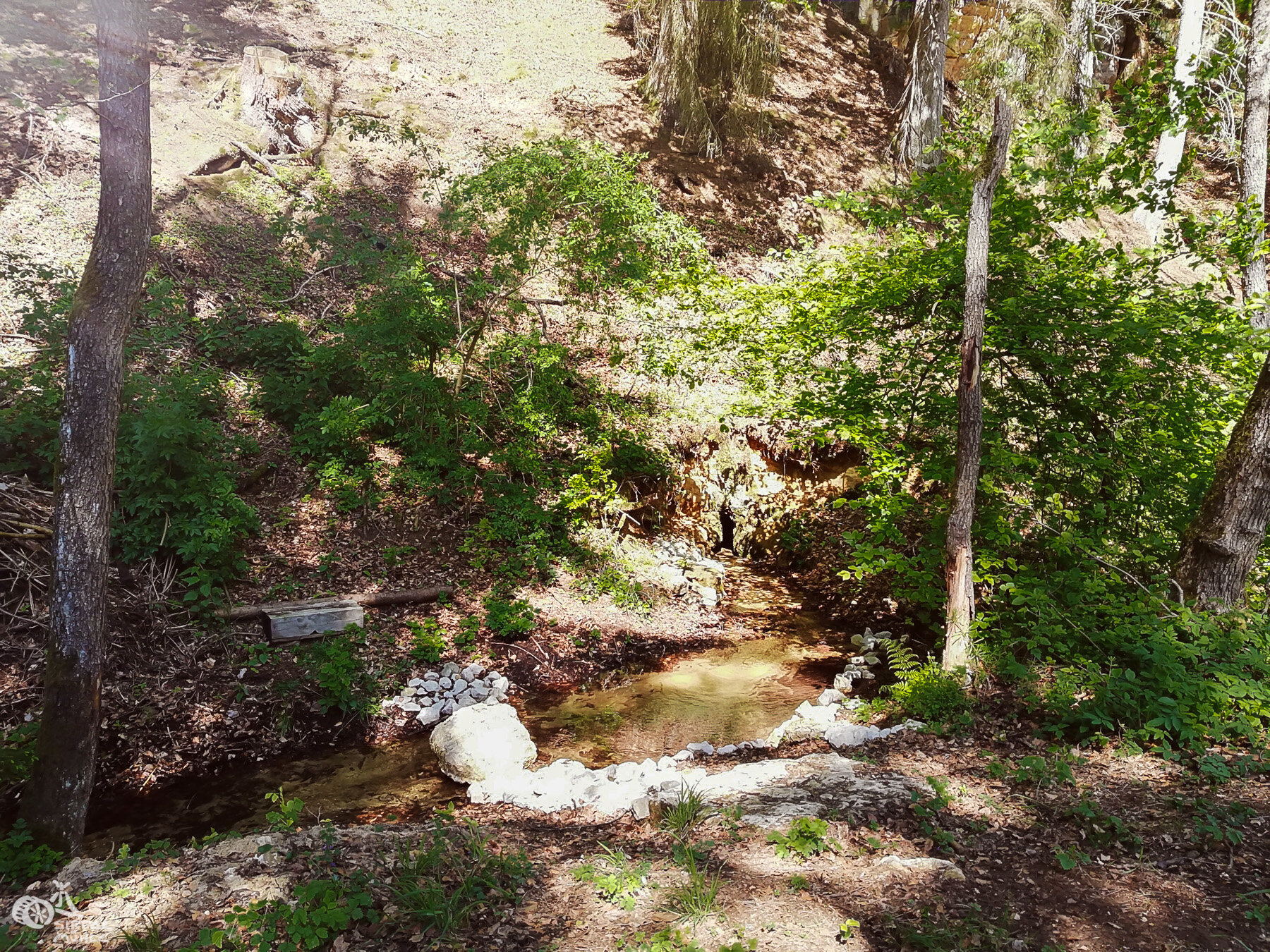 Felsquelle, in Richtung Ulrichskapelle