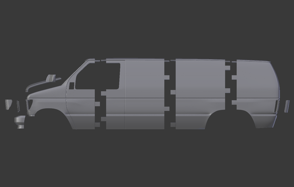 H94 Echo Panel Van, 331 to 336 mm Wheelbase — SCALE 3D RC