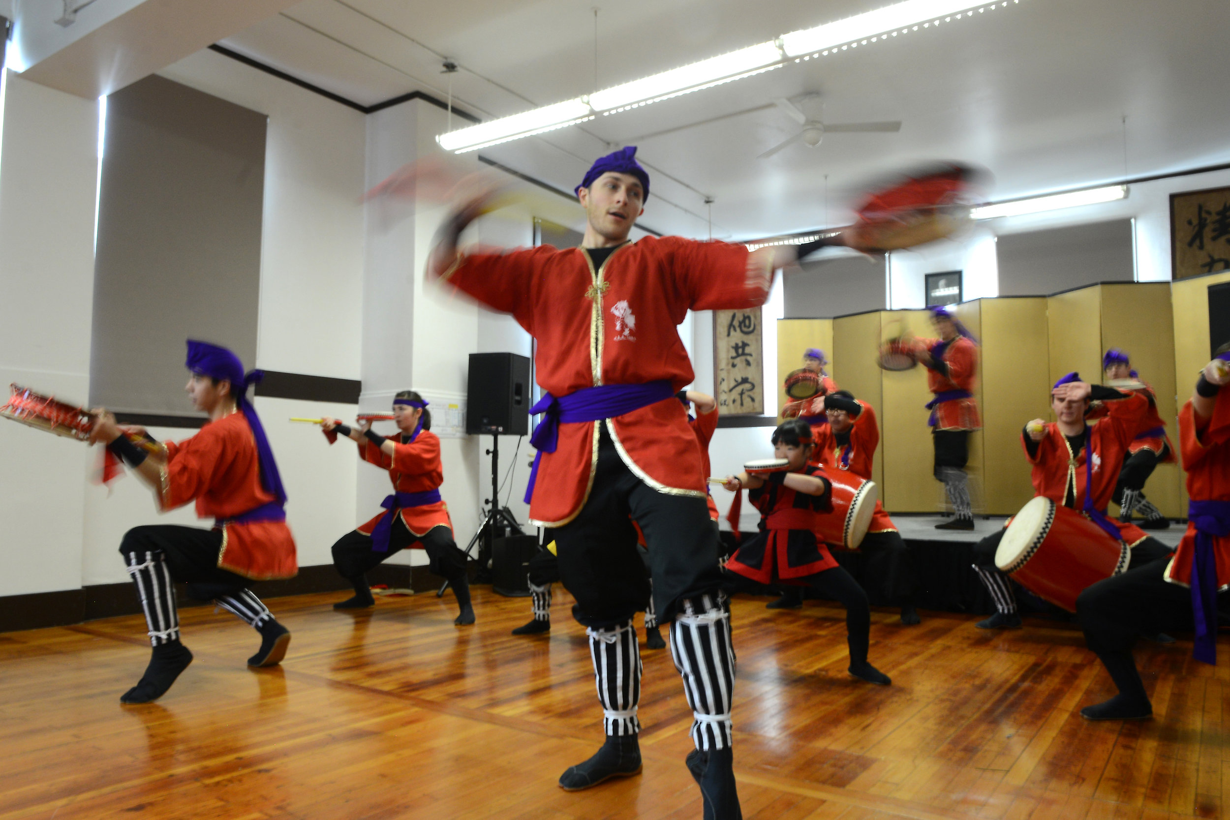 Okinawa Taiko performs during Bunka no Hi 2018. Photo by Tyler Sipe