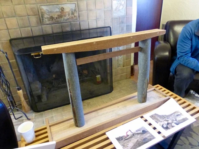 A rough replica of the new torii. Photo: David Berger