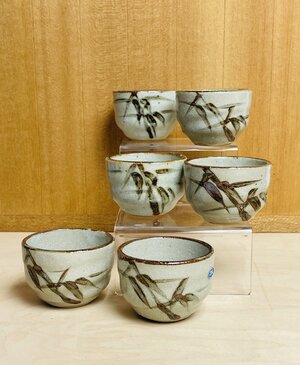 Set of 6 Bamboo-Design Tea Cups — Japanese Cultural & Community