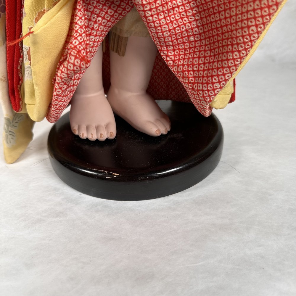 Doll Ichimatsu Doll 日本人形　Ichimatsu 「寿々花」縁起物 嘉房作 市松人形 with of Center Community & Cultural Japanese — Case 工芸品