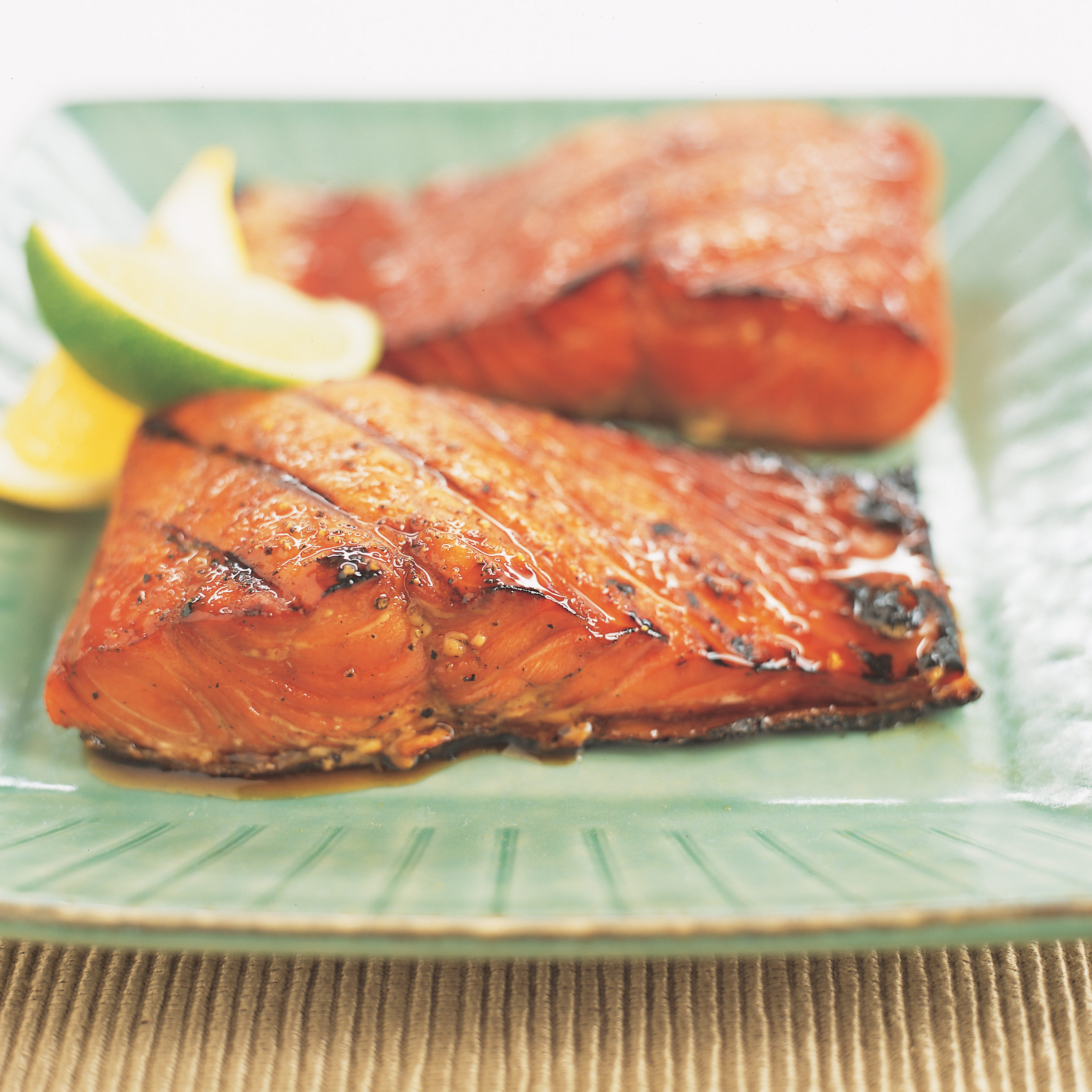 Grilled Salmon with Lemon Ginger Marmalade