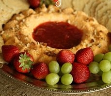 Southern Cheese Ring with Strawberry Sunrise Jam