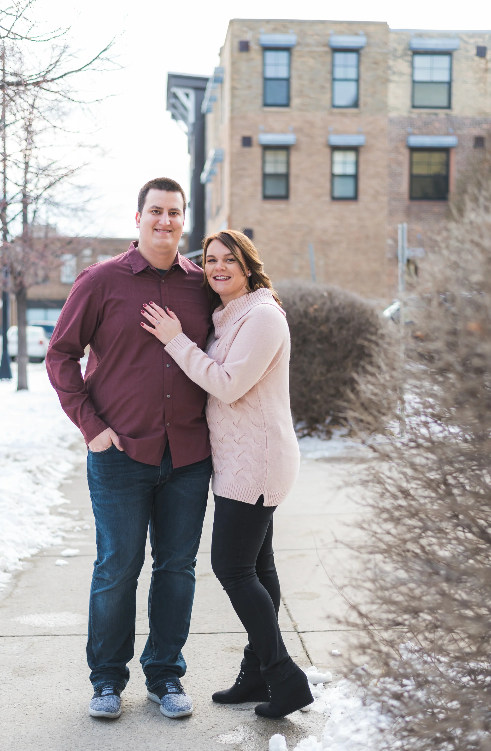Downtown Fargo Engagement Pictures | Chelsea Joy Photography