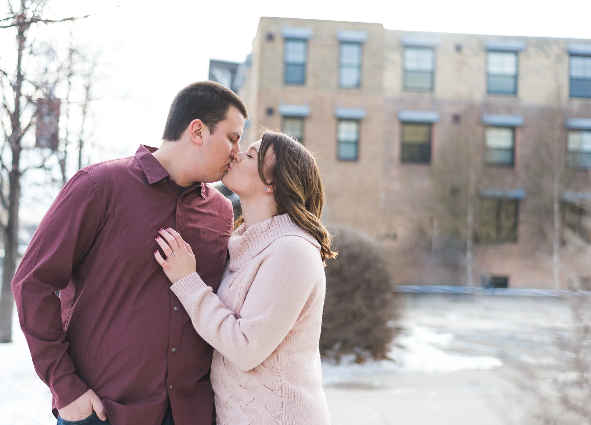 D owntown Fargo Engagement Pictures | Chelsea Joy Photography