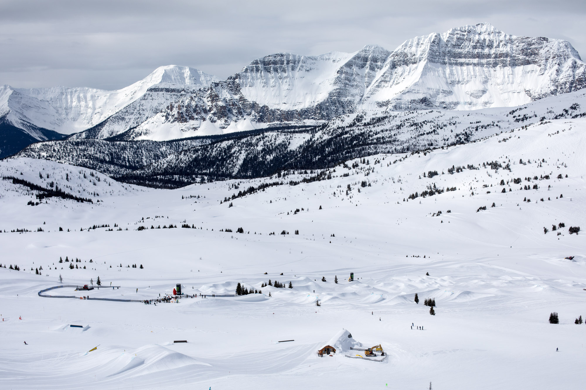 Sunshine Village views during Holy Bowl-eh, April 2017.