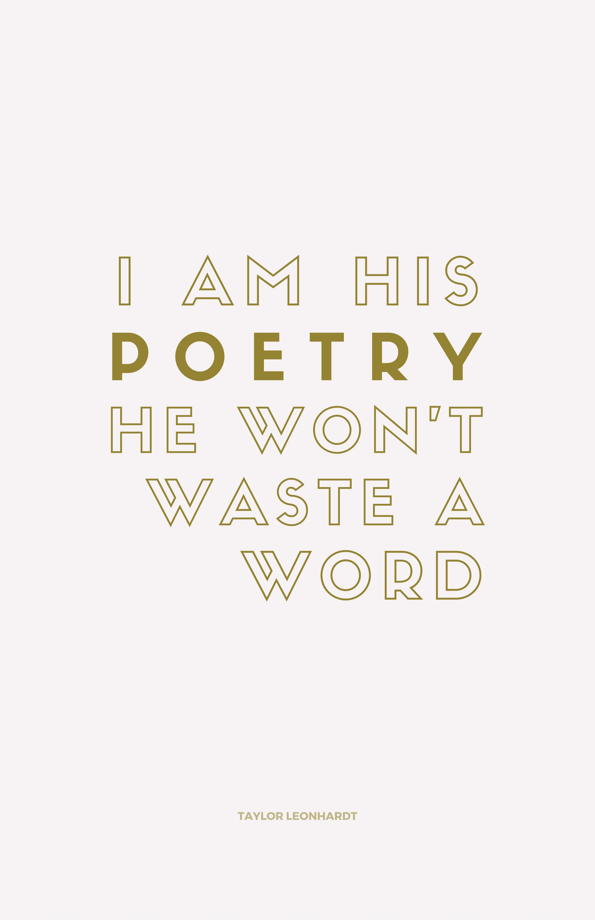 POETRY print / cream