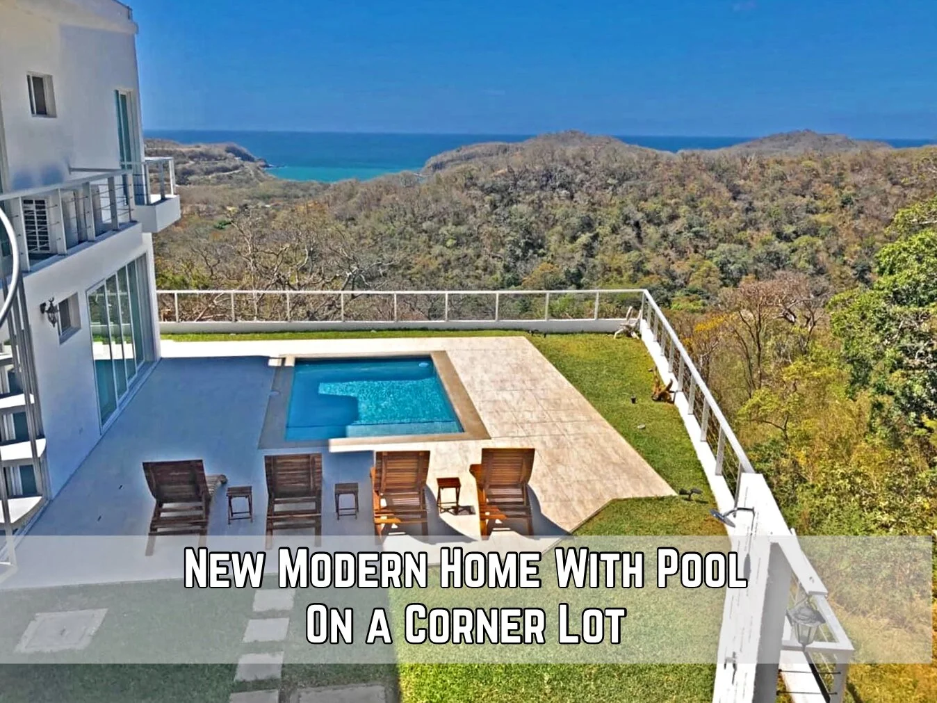 New Modern Home With Pool on a Corner Lot - Sold