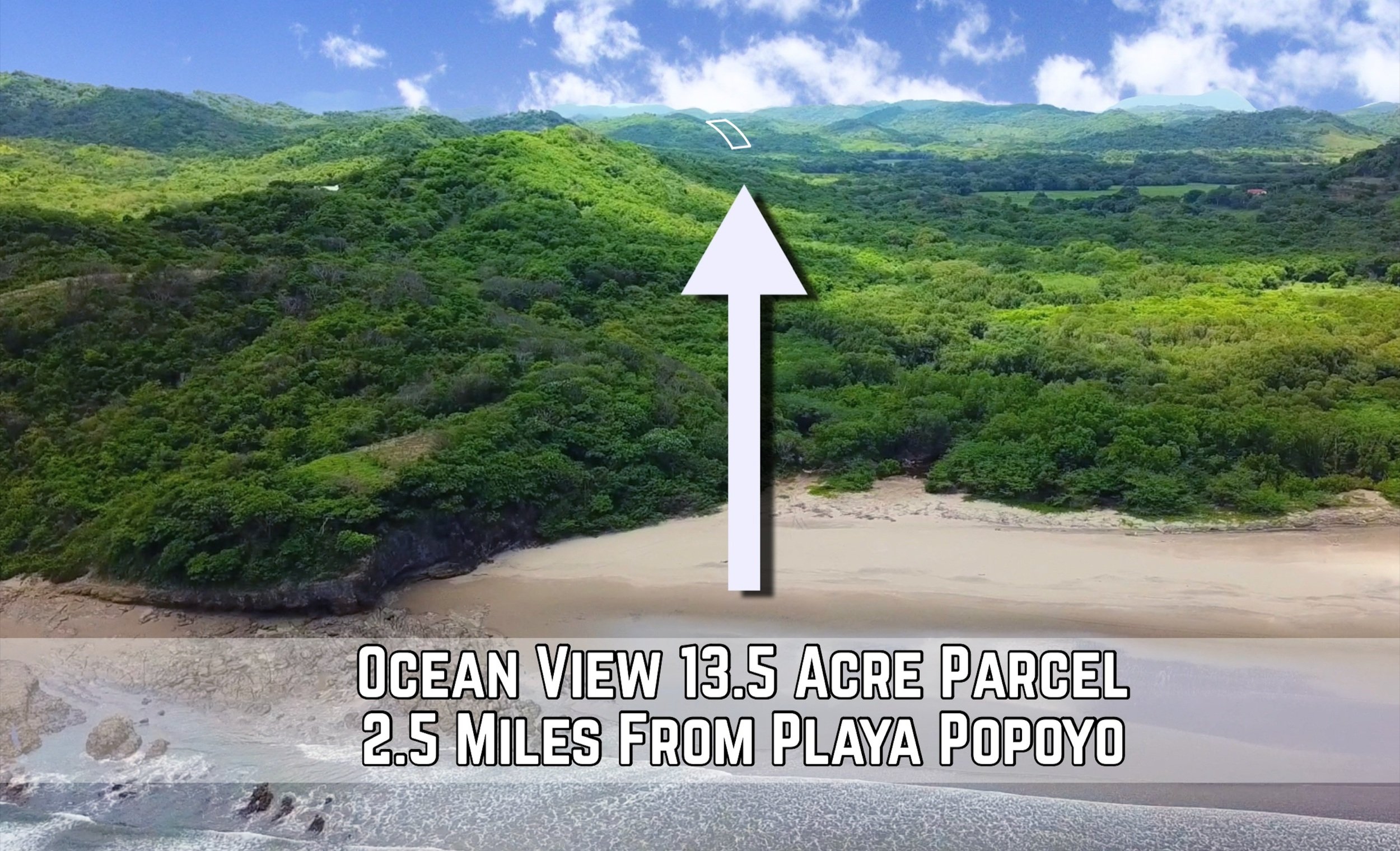 13.5 Acre Oceanview Property 2.5 Miles from Playa Popoyo