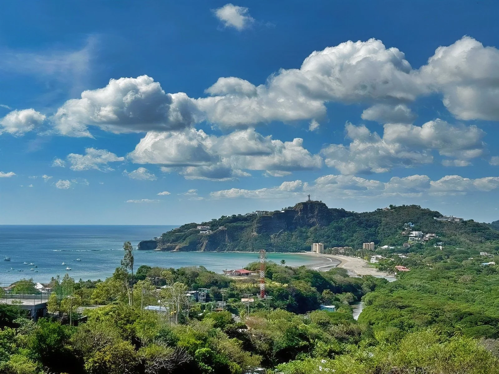 View of San Juan Del Sur from Pelican Eyes in a home for sale san juan del sur nicaragua
