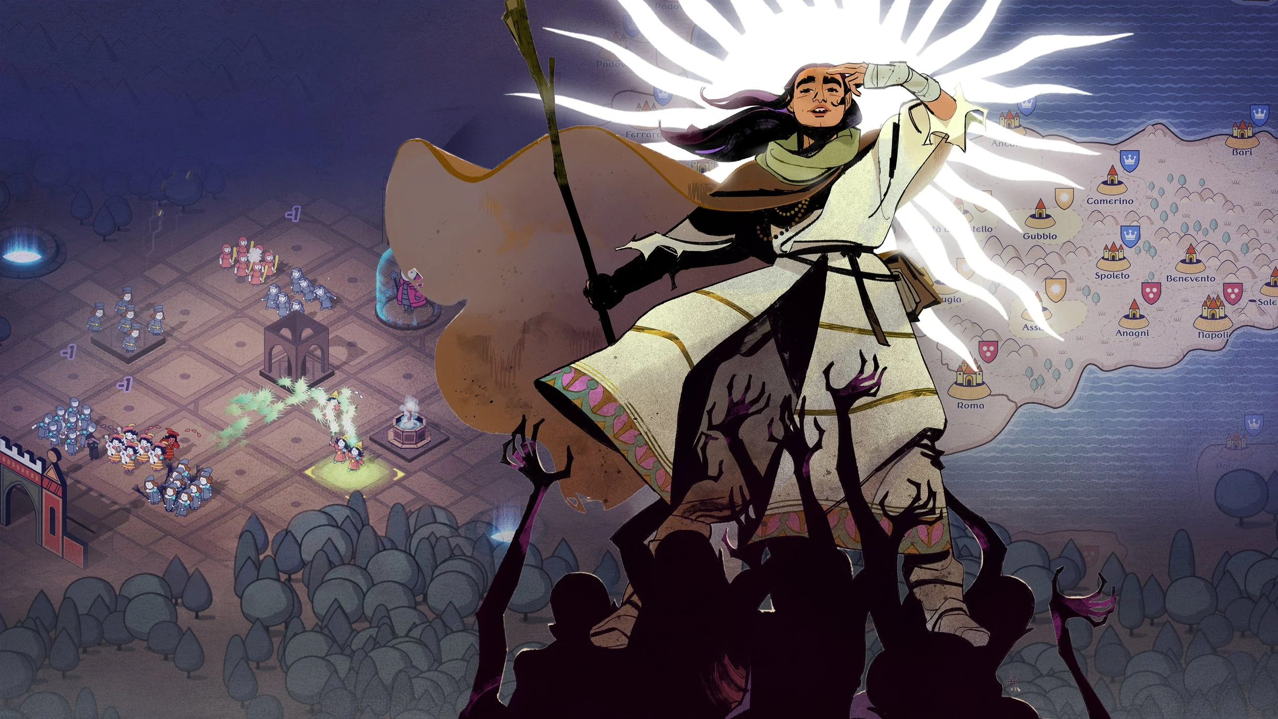 Convert medieval Italy in Becoming Saint, a tactical game of faith and conquest coming to Steam in 2025
