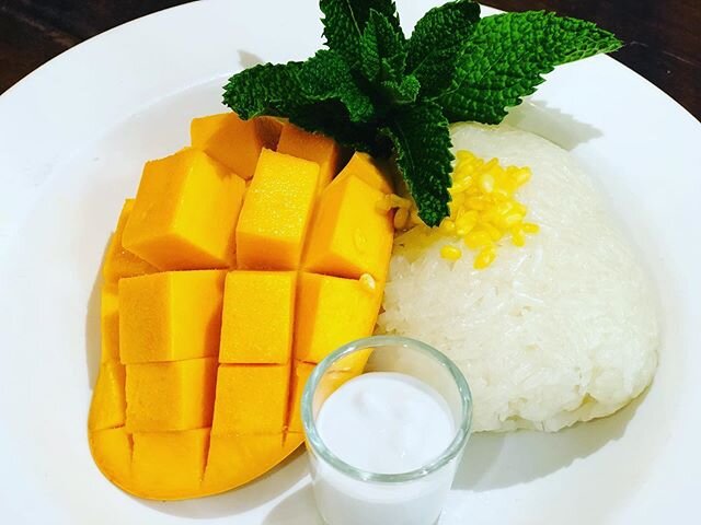 We have a lot of request for this delicious dessert @topthai_greenwich @topthai_vintage .

We have this delicious mango 🥭 sticky rice 🍚 Togo and delivery now in store @topthai_greenwich or online @grubhub 
@chownow 
@ubereats 
@postmates @doordash 