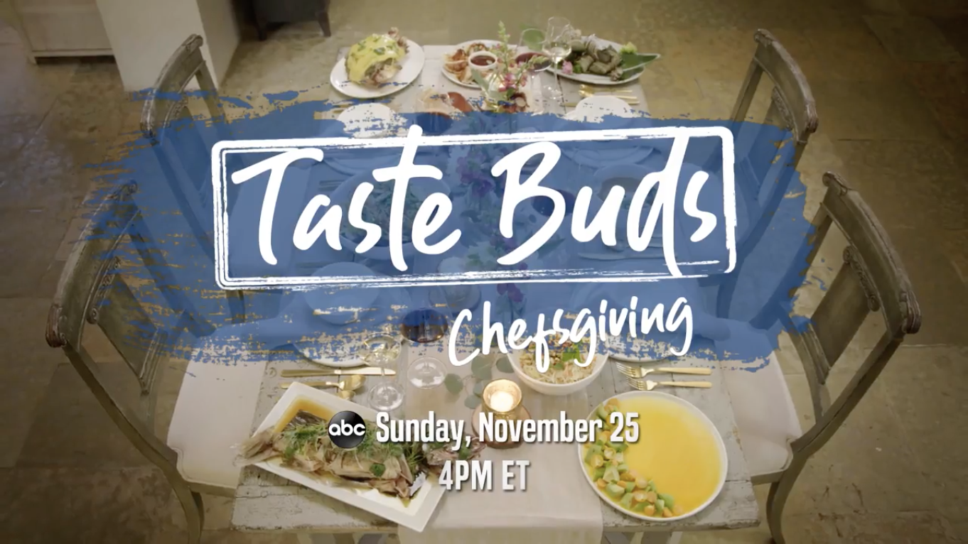Chefs Tu David Phu, Sheldon Simeon, Melissa King and Kwame Onwuachi each bring their own unique, soul-searching dish to the table that reminds them of the time they spent with their own families during the holidays. It is through these dishes that viewers are taken on a culinary journey from Africa to the Caribbean, from Vietnam to Hawaii and Los Angeles. Watch this show exclusively on ABC on Sunday, November 25 at 3pm PST and 4pm EST.