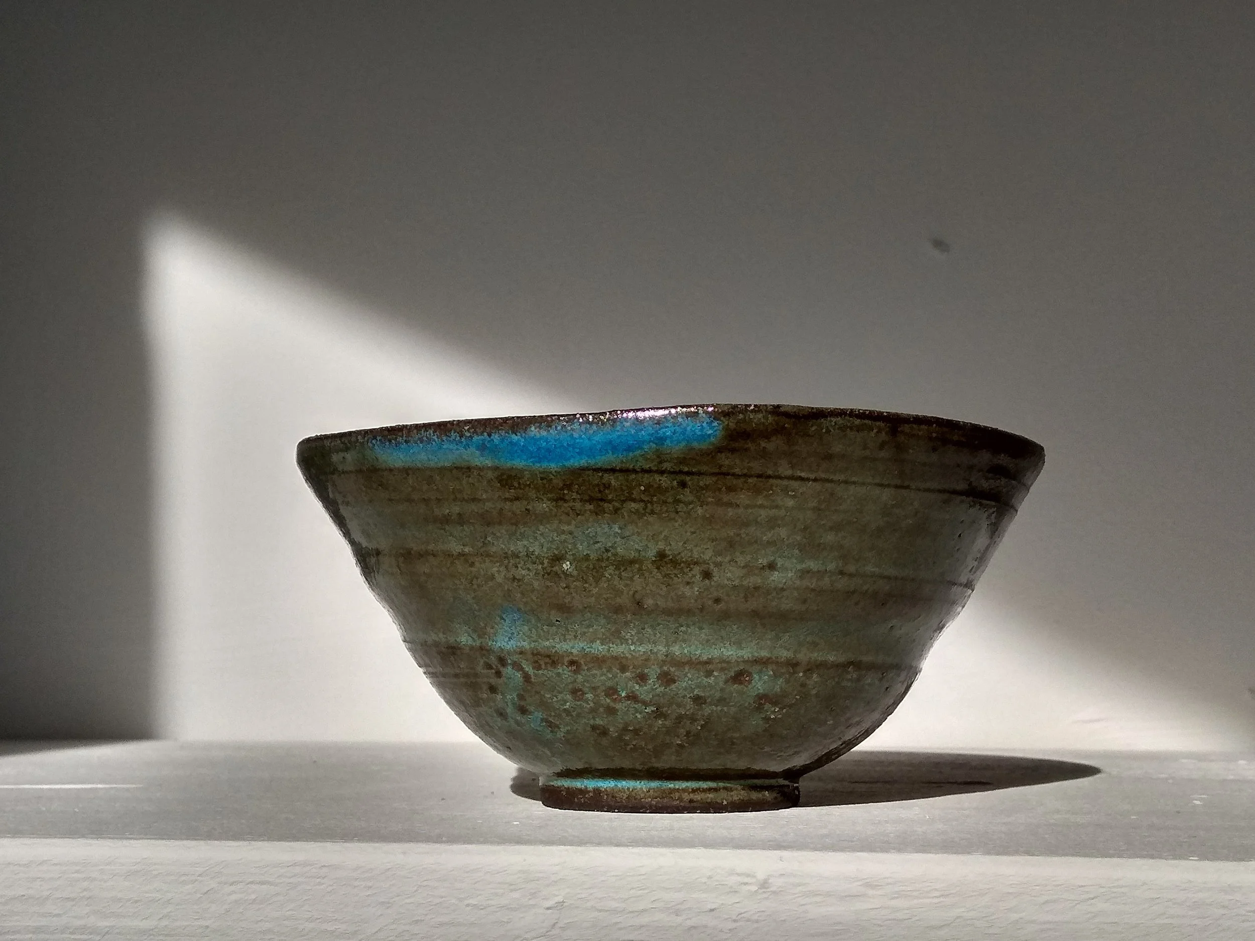 Volcanic blue little V shape bowl.jpg
