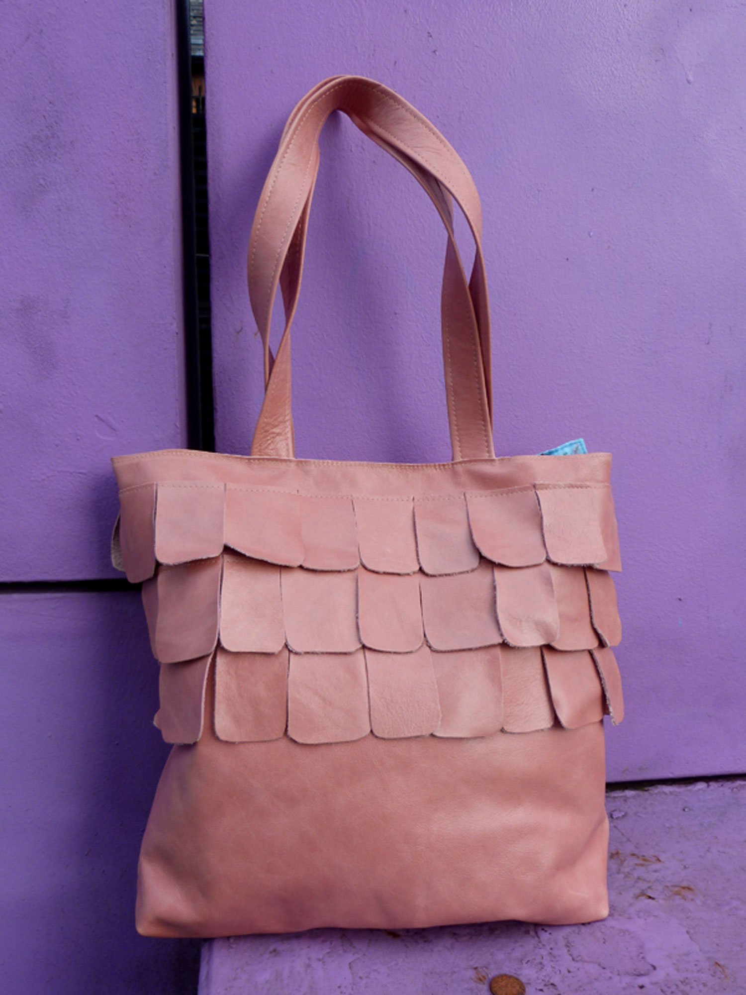 CHANEL Patchwork Pink Vinyl X Suede Tote Bag Hand Bag Shoulder Bag