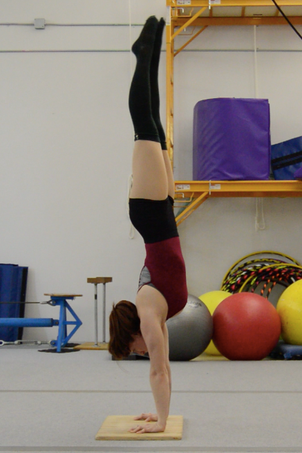 I don't have any recent pictures of my handstand at Circadium, so here is one from the beginning of my audition process in December. I'll have to get some recent handstand pictures and compare them soon!