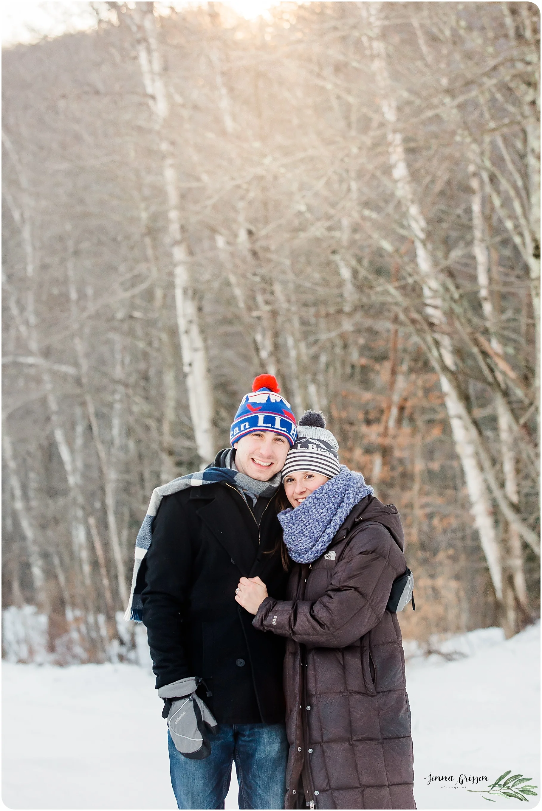 Vermont Winter Proposal Session - Jenna Brisson Photography