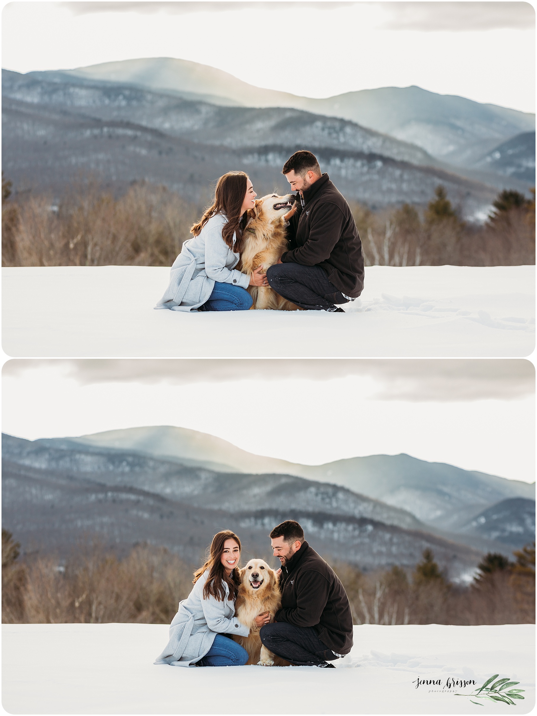 Family Photography Session With Dog Vermont Jenna Brisson Photography