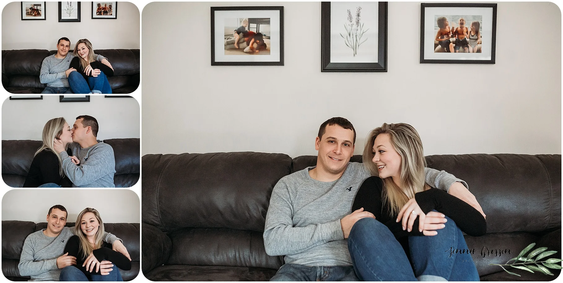 In Home Engagement Session - Burlington, Vermont - Jenna Brisson Photography