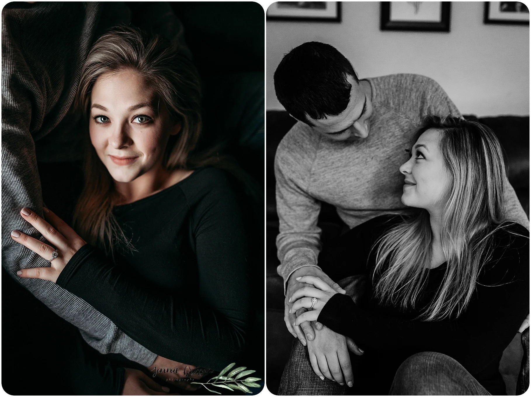 In Home Engagement Session - Burlington, Vermont - Jenna Brisson Photography