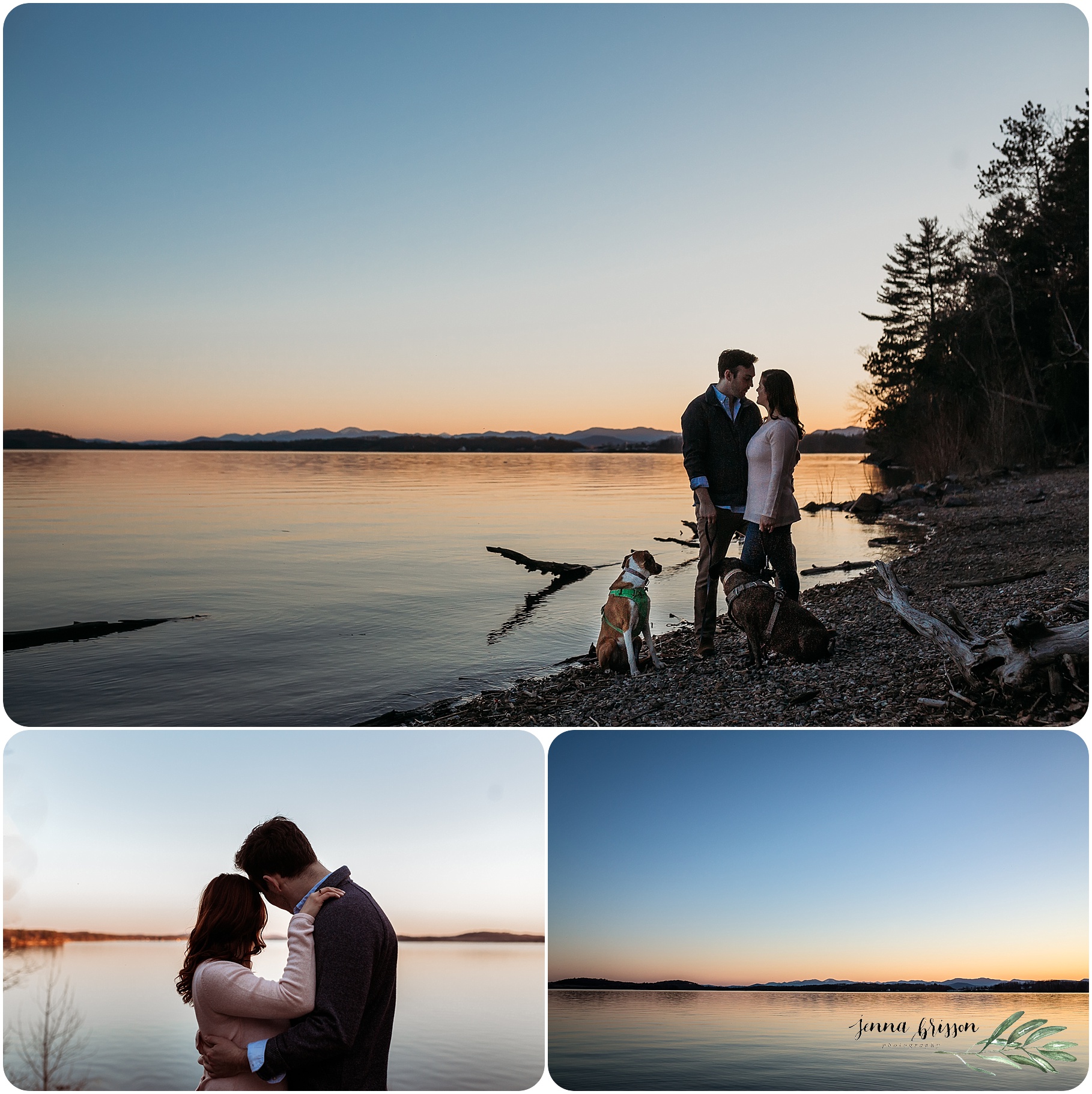 Burlington Vermont Engagement Sunset Photography - Jenna Brisson Photography