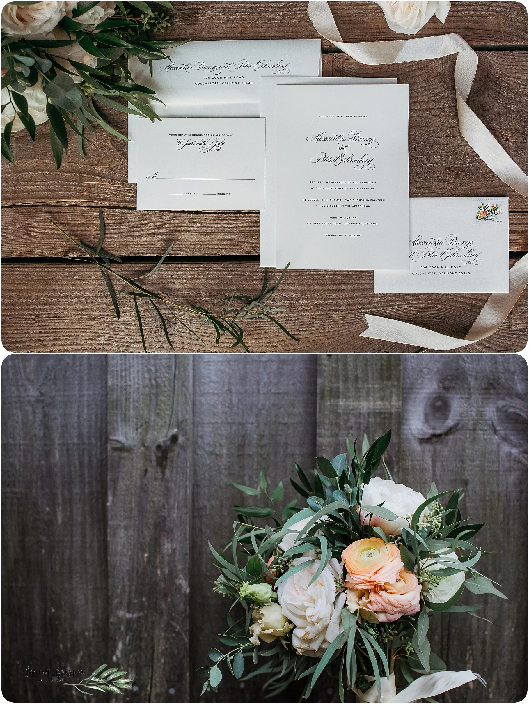 Vermont Wedding Photography At The Ferry Watch Inn, Vermont