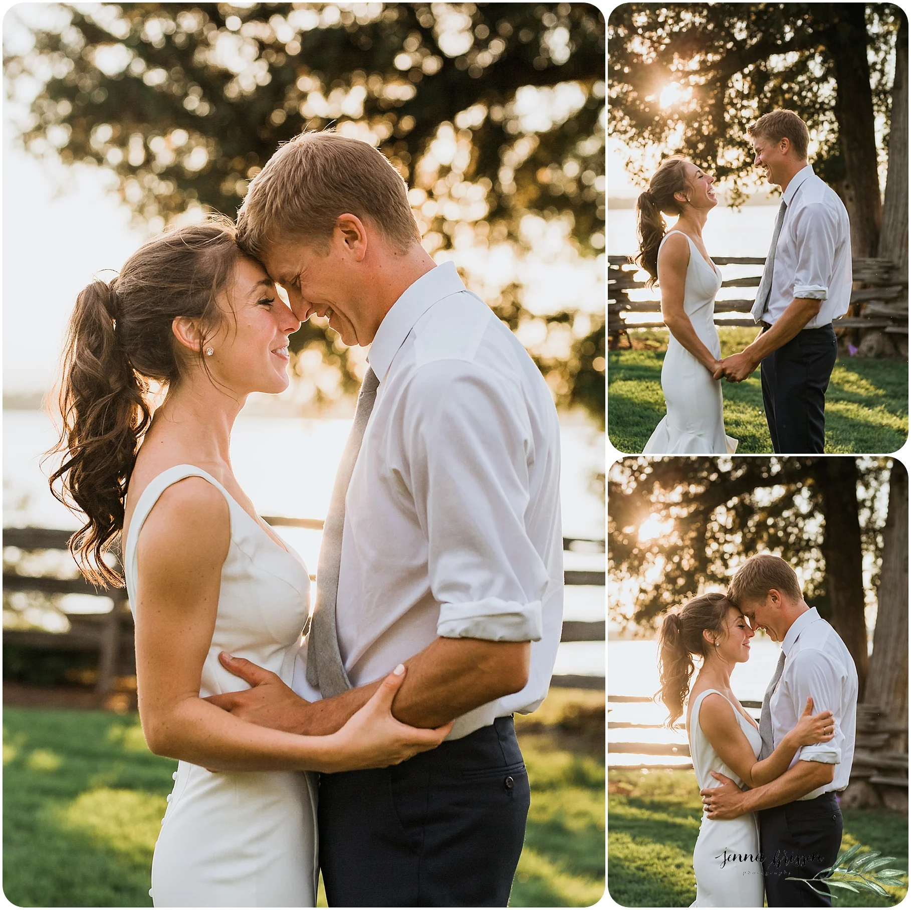 Vermont Sunset Wedding Portrait - Jenna Brisson Photography
