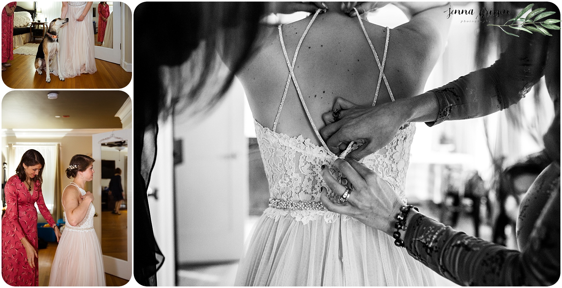 Bride Getting Ready, Lilac Inn Vermont Wedding