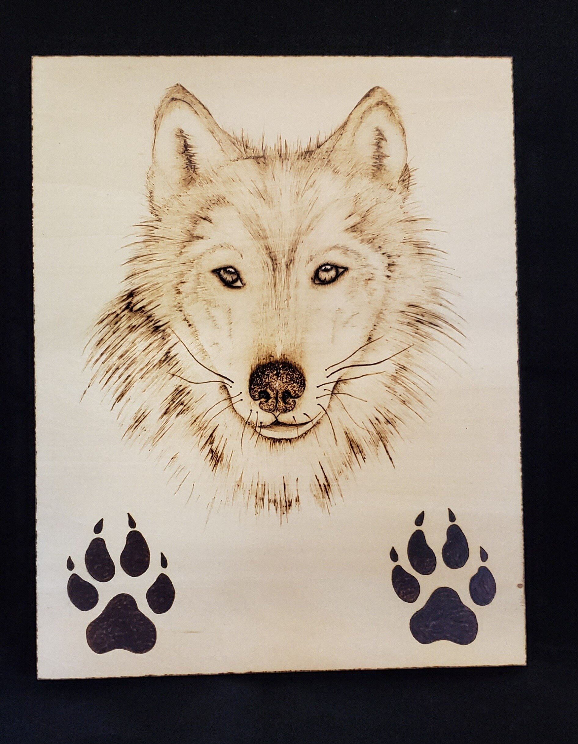 The Wolf wood panel print