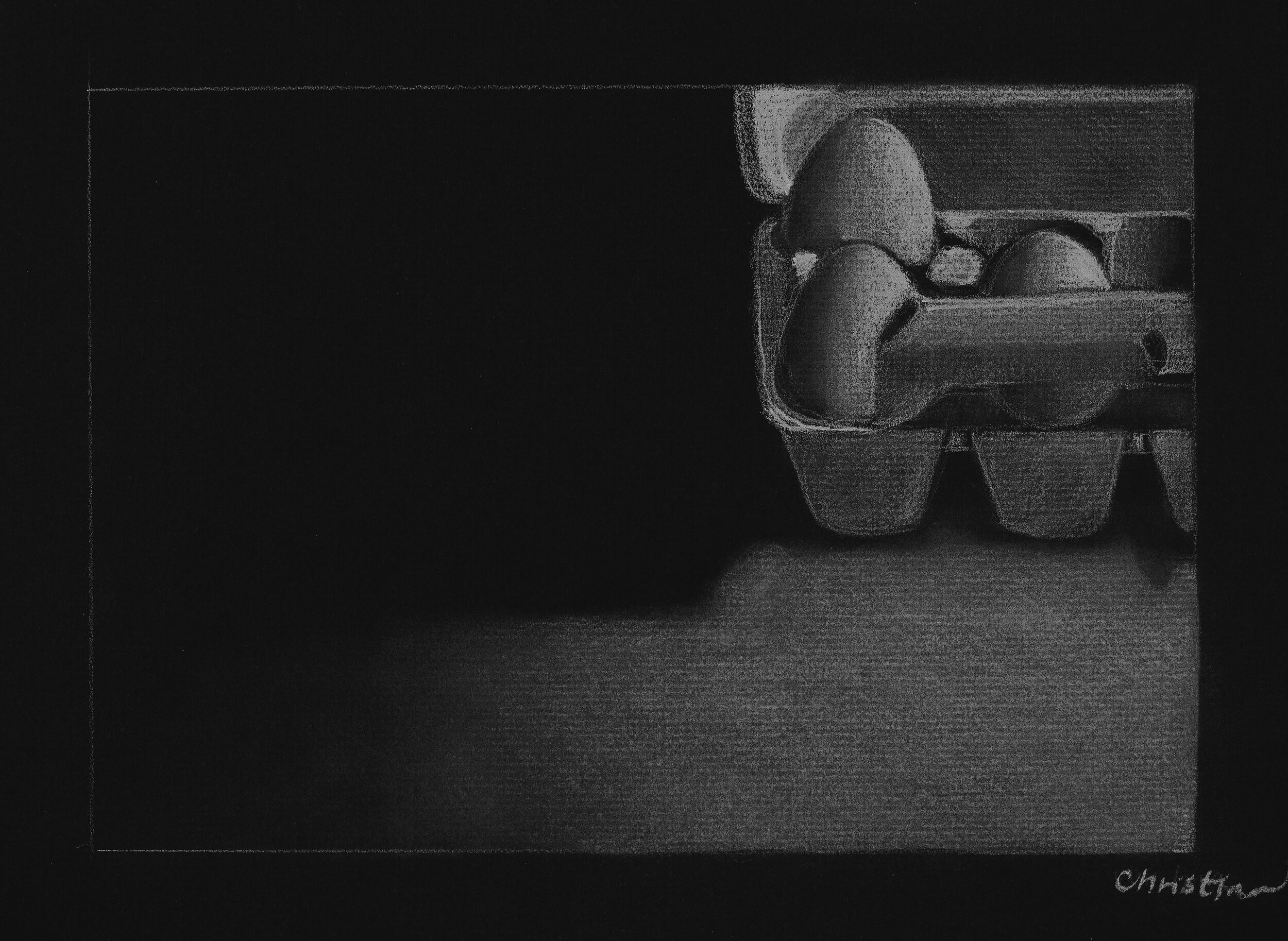 White Charcoal Eggs