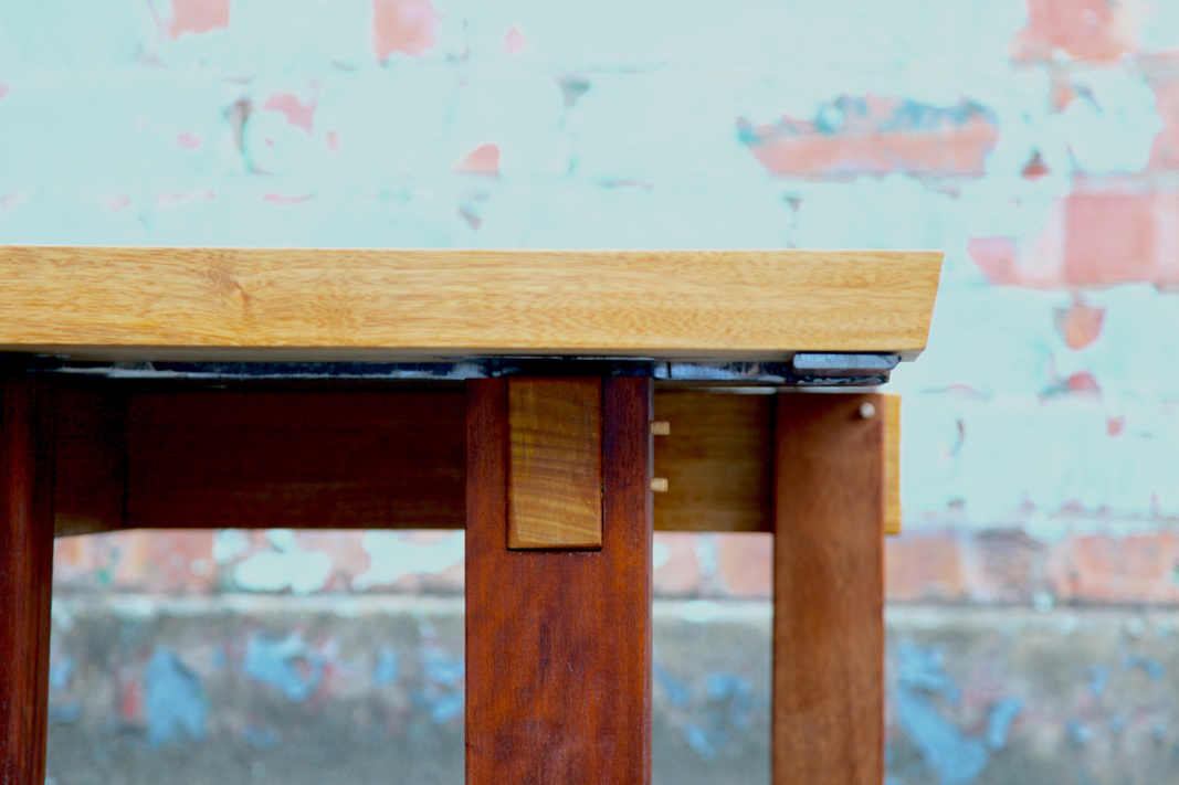 Metal Dovetail Joint Coffee Table
