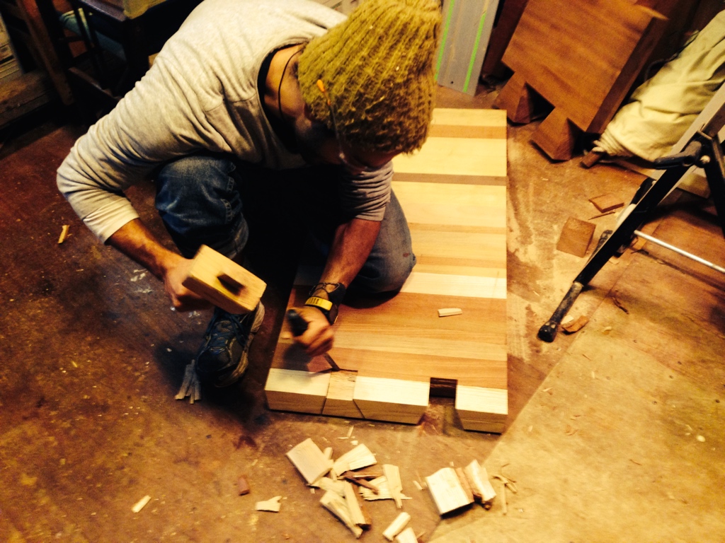 Mixed Wood Joinery Side Table