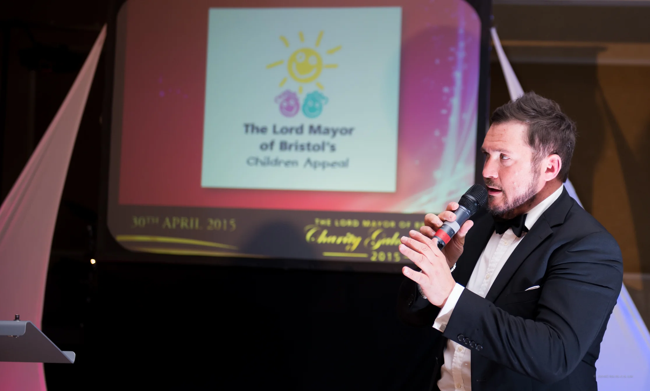 Auctioneer and compere for The Lord Mayor’s Children Appeal at The Royal Marriott in April 2015